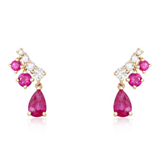 Drop Pear Slant Stud