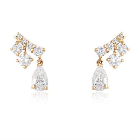 Drop Pear Slant Stud