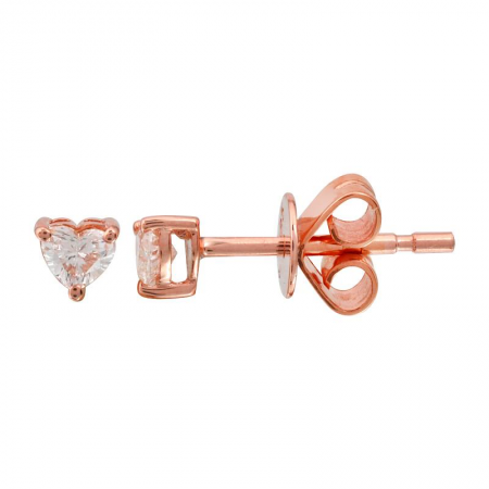 Micro Diamond Heart Studs