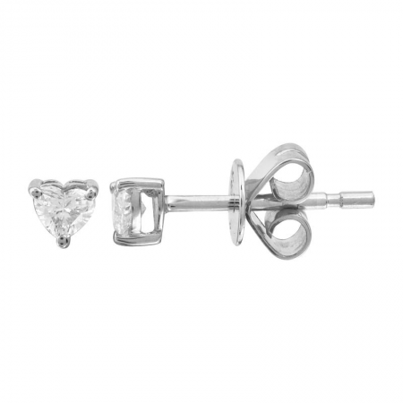 Micro Diamond Heart Studs