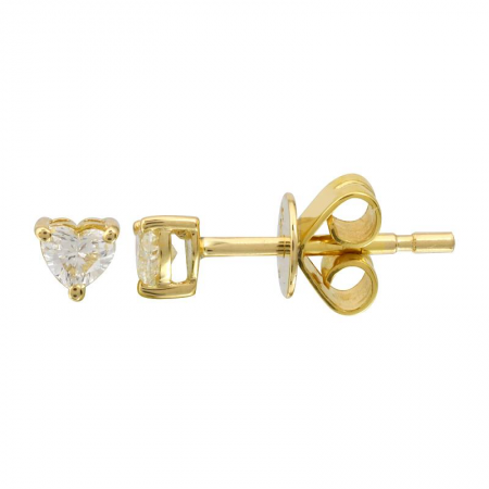 Micro Diamond Heart Studs