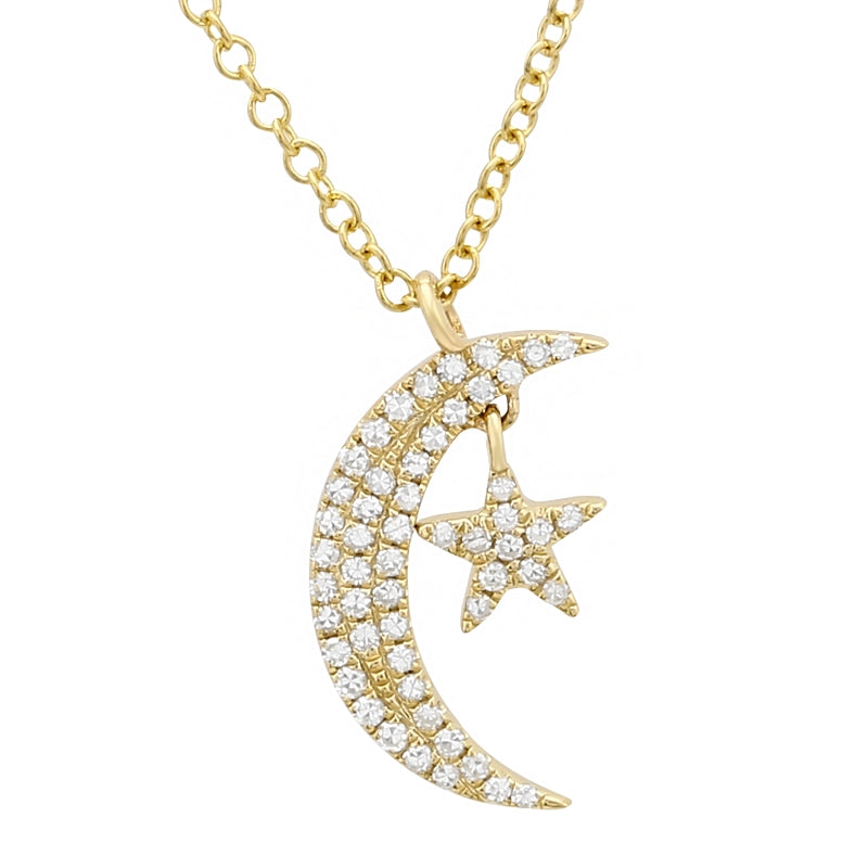 Moon + Star Necklace