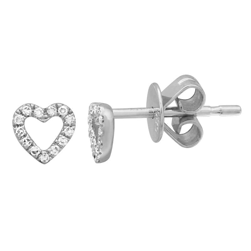 Mini Outline Heart Studs