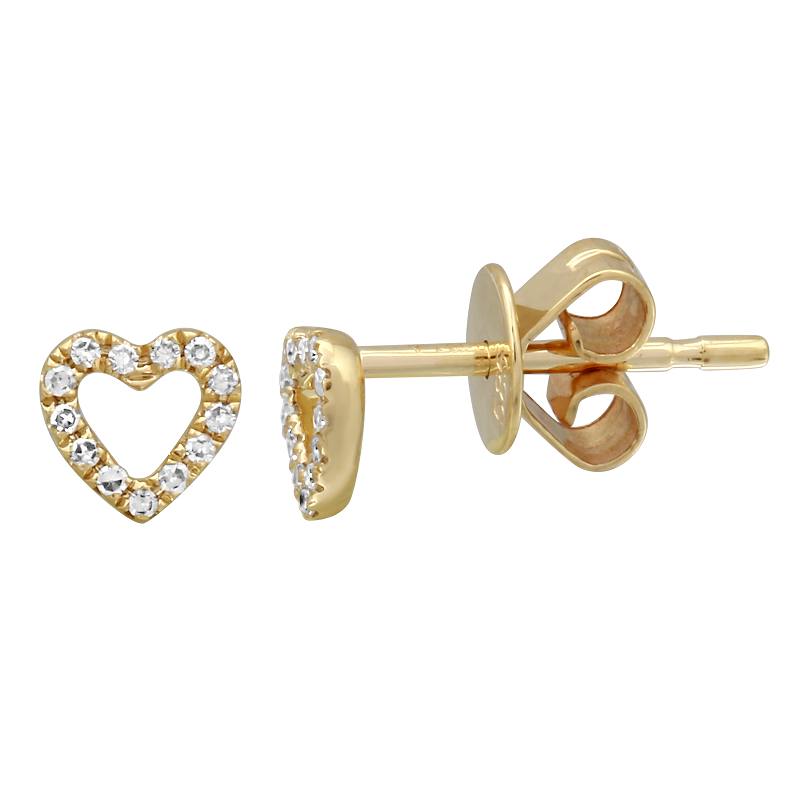 Mini Outline Heart Studs