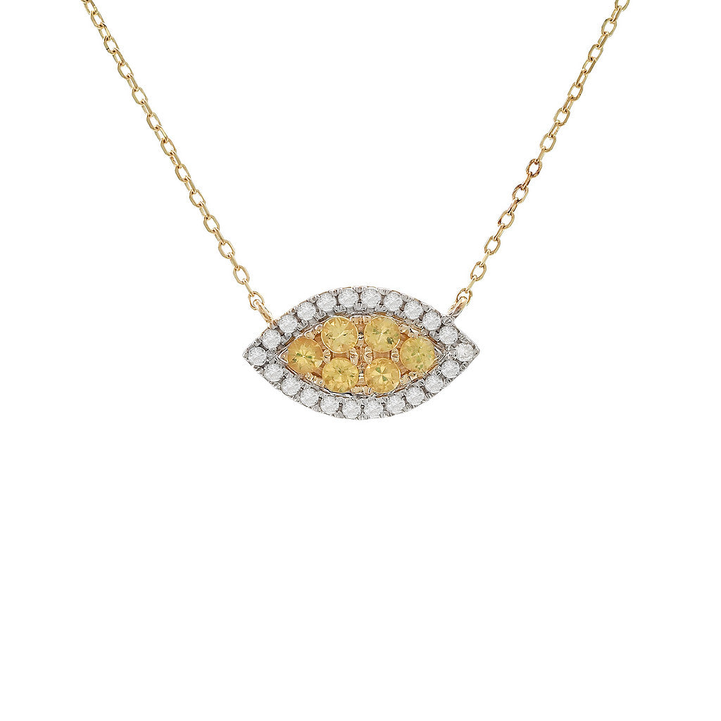 Gemstone Evil Eye Necklace