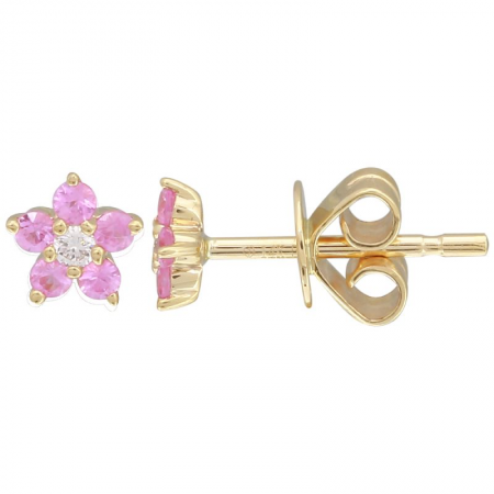 Mini Gemstone Flower Studs