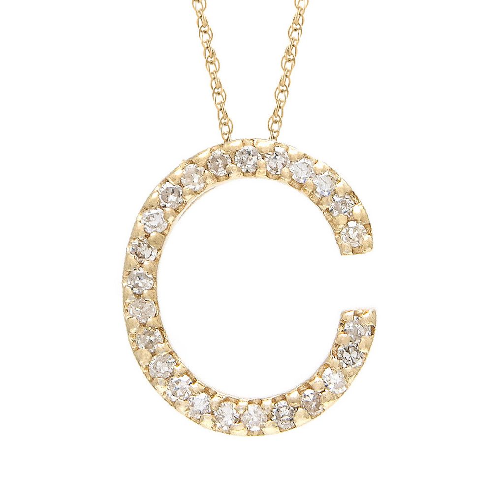 Diamond Initial Necklace