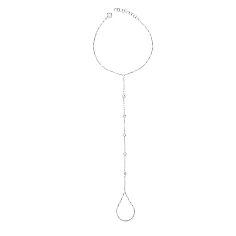 5 Diamond Bezel Hand Chain