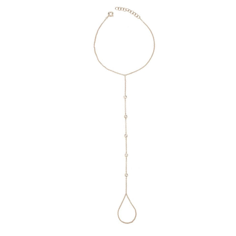 5 Diamond Bezel Hand Chain