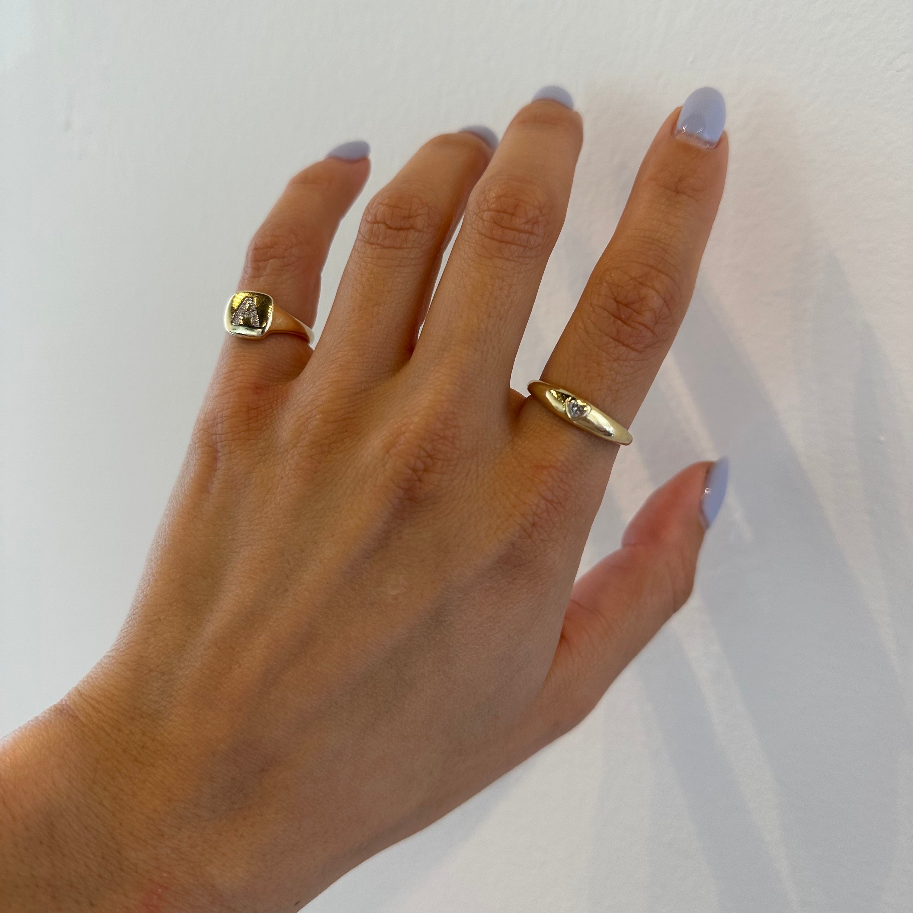Fancy cut graduated dome ring