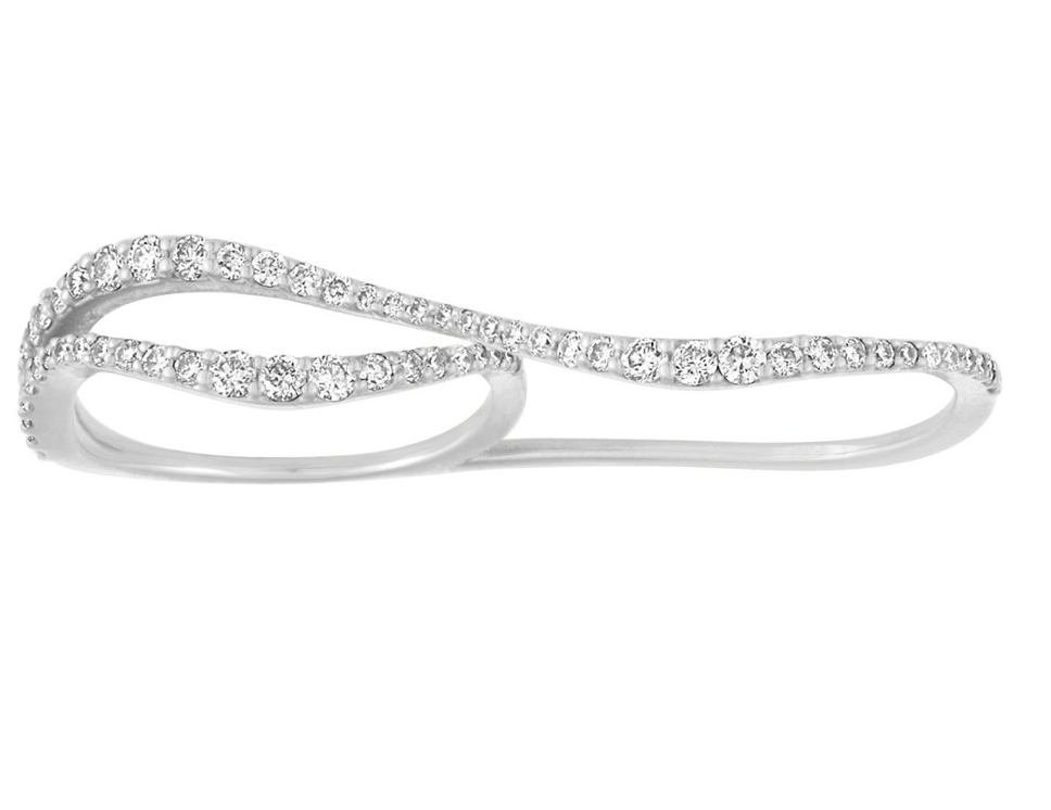 Two Finger Wavy Ring