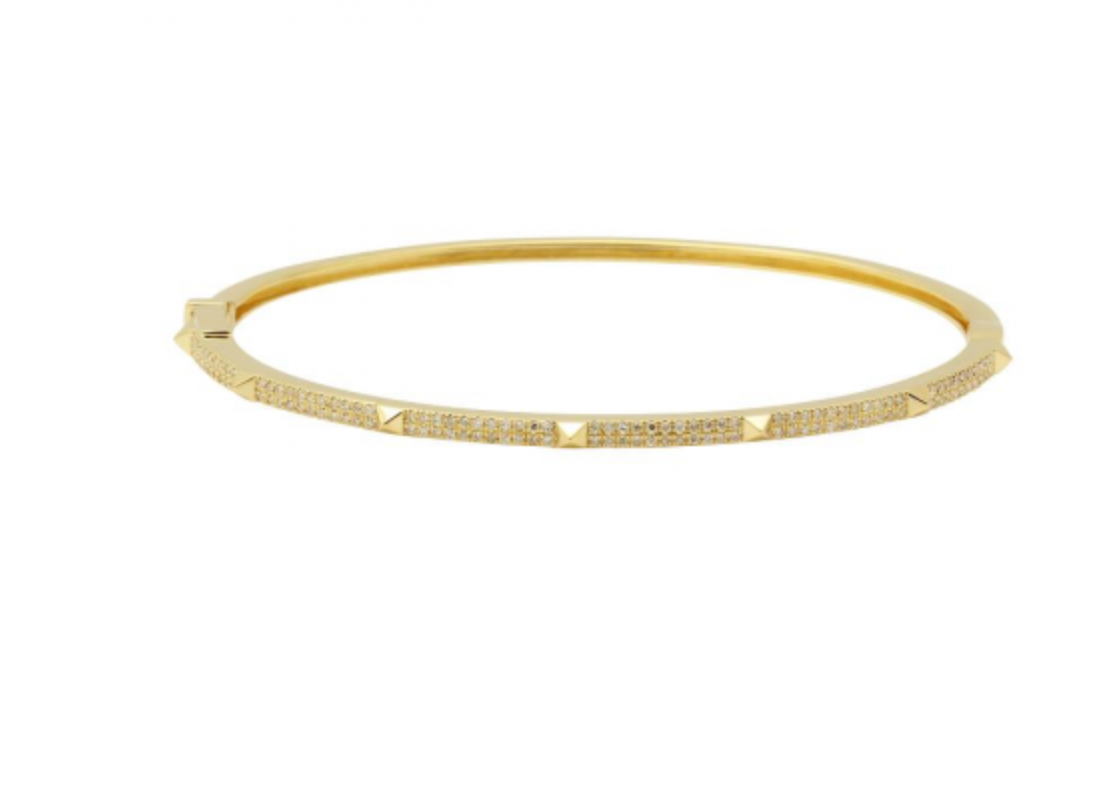 7 Pyramid Pavé Bangle