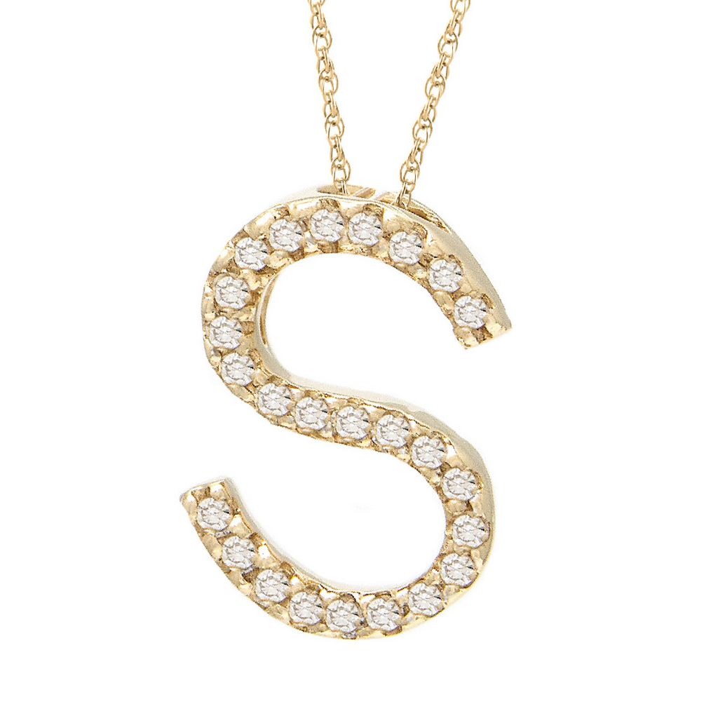 Diamond Initial Necklace