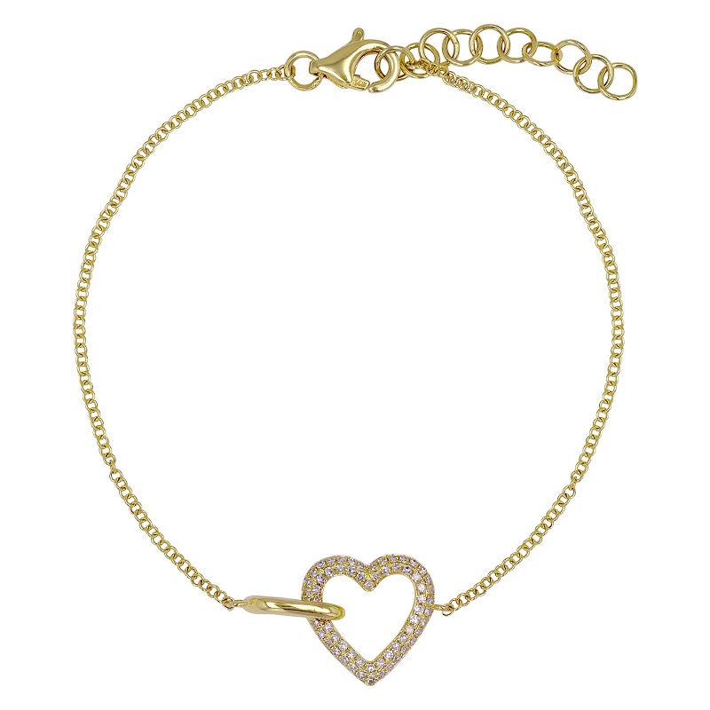 SLANTED HEART + RING BRACELET