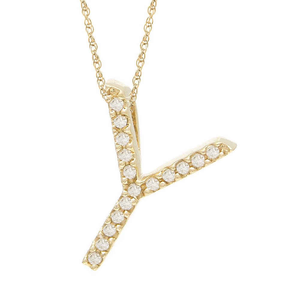 Diamond Initial Necklace