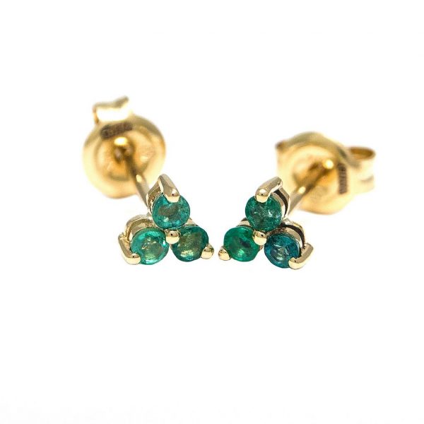 Colored Stone Trio Earring