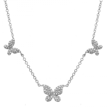 Triple Butterfly Necklace