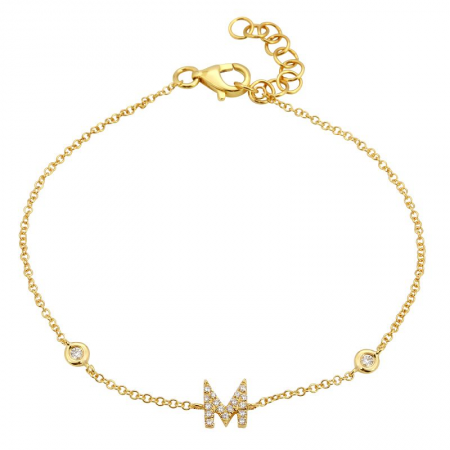 Mini Diamond Initial Bracelet