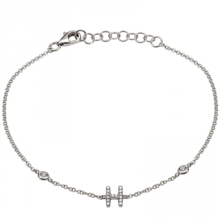 Mini Diamond Initial Bracelet