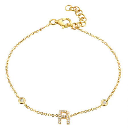 Mini Diamond Initial Bracelet