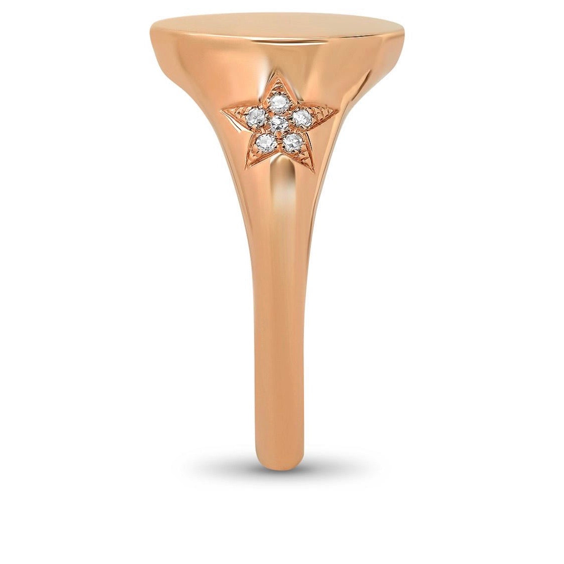 Pavé Stars Signet Ring