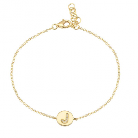 Round Initial Bracelet
