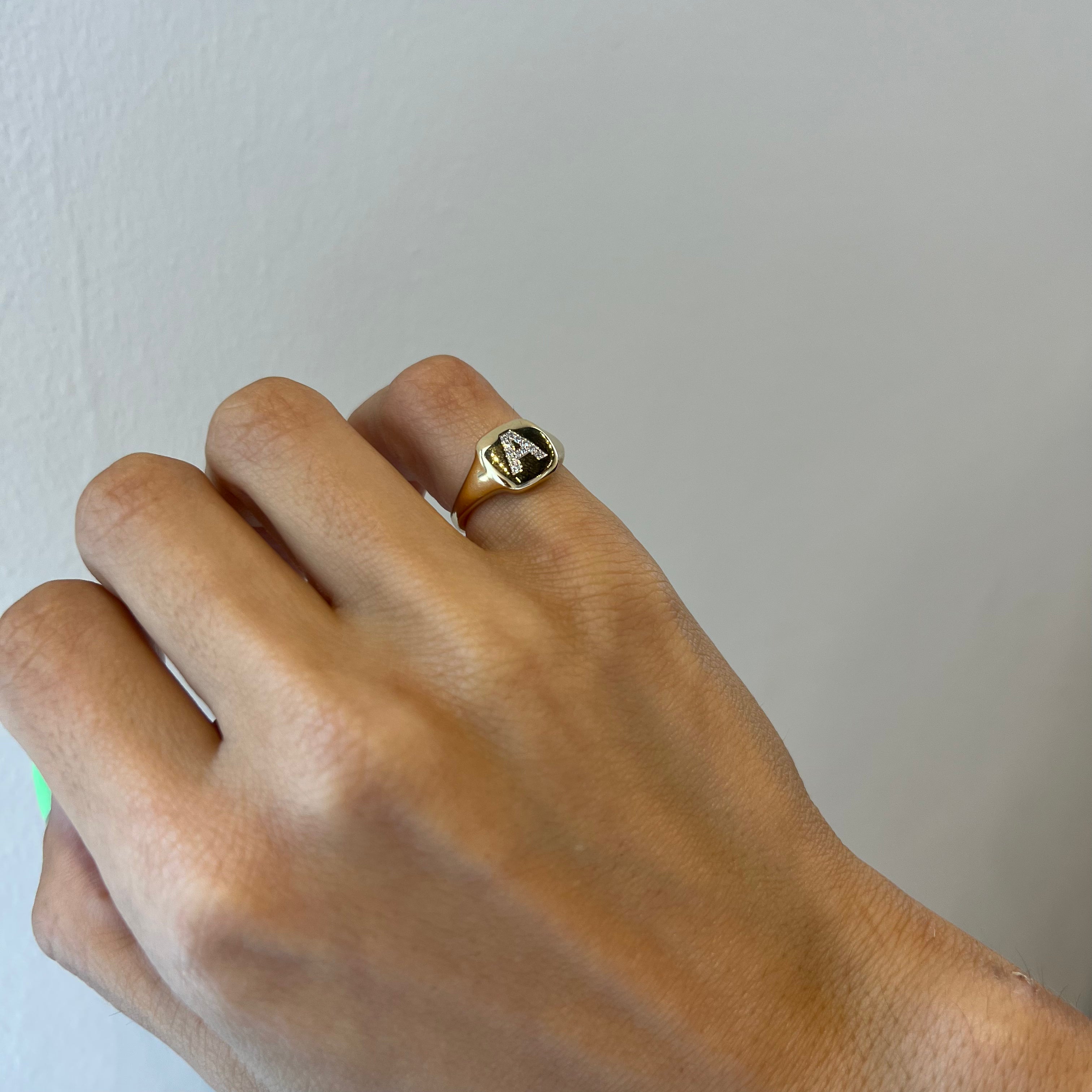 Initial Signet Ring