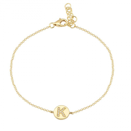 Round Initial Bracelet