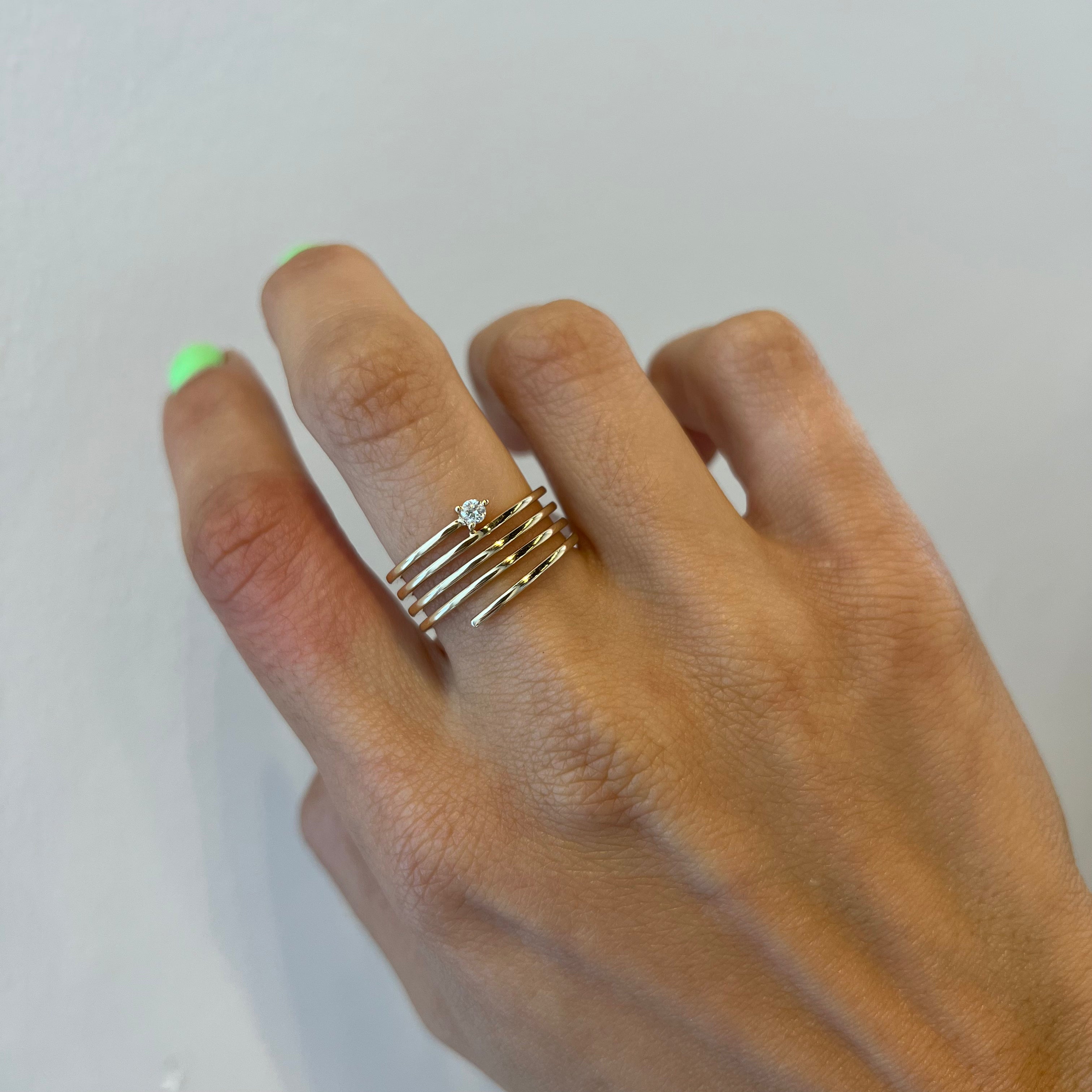 5 Coils Diamond Ring