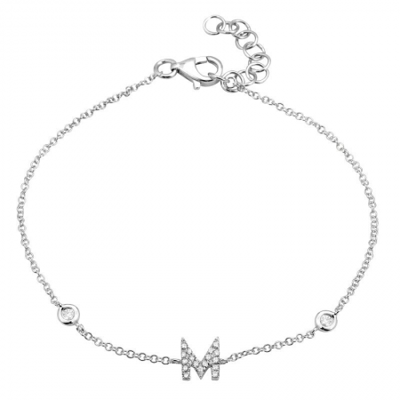 Mini Diamond Initial Bracelet