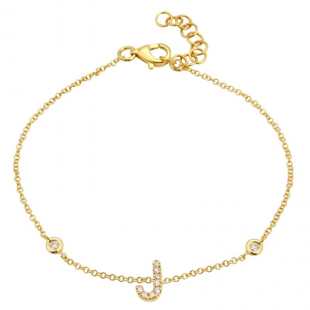 Mini Diamond Initial Bracelet
