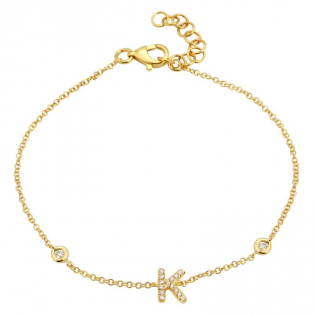 Mini Diamond Initial Bracelet