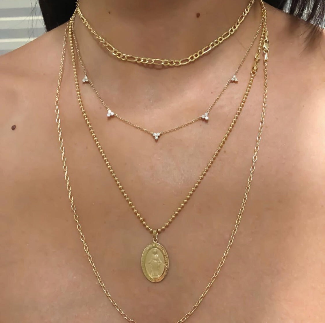 5 Station Trio Necklace