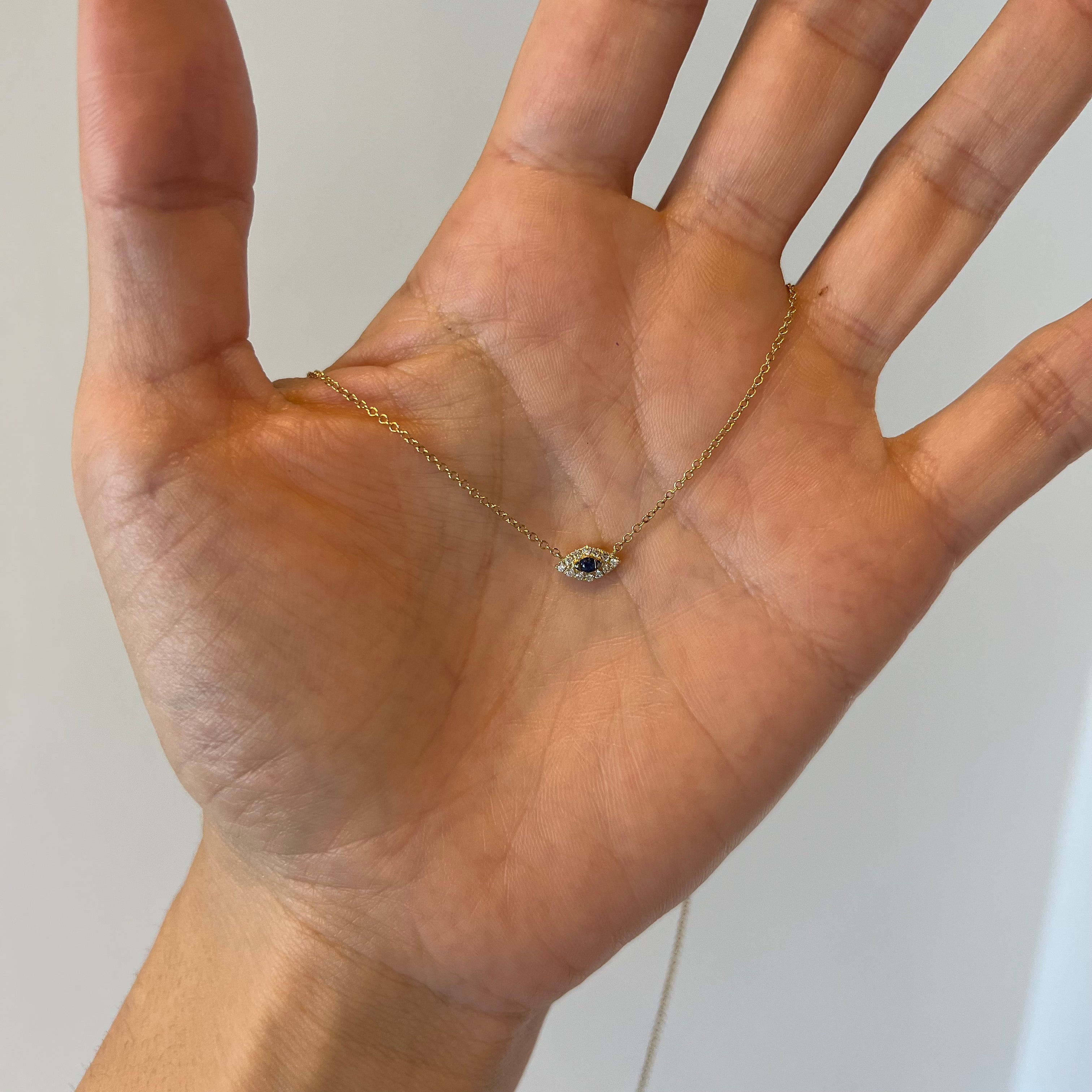 Mini Chunky Evil Eye Necklace