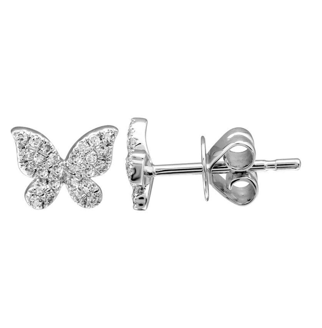 Pavé Butterfly Studs