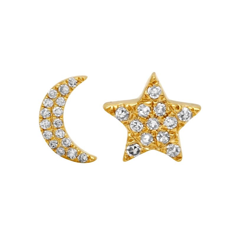 Moon + Star Studs
