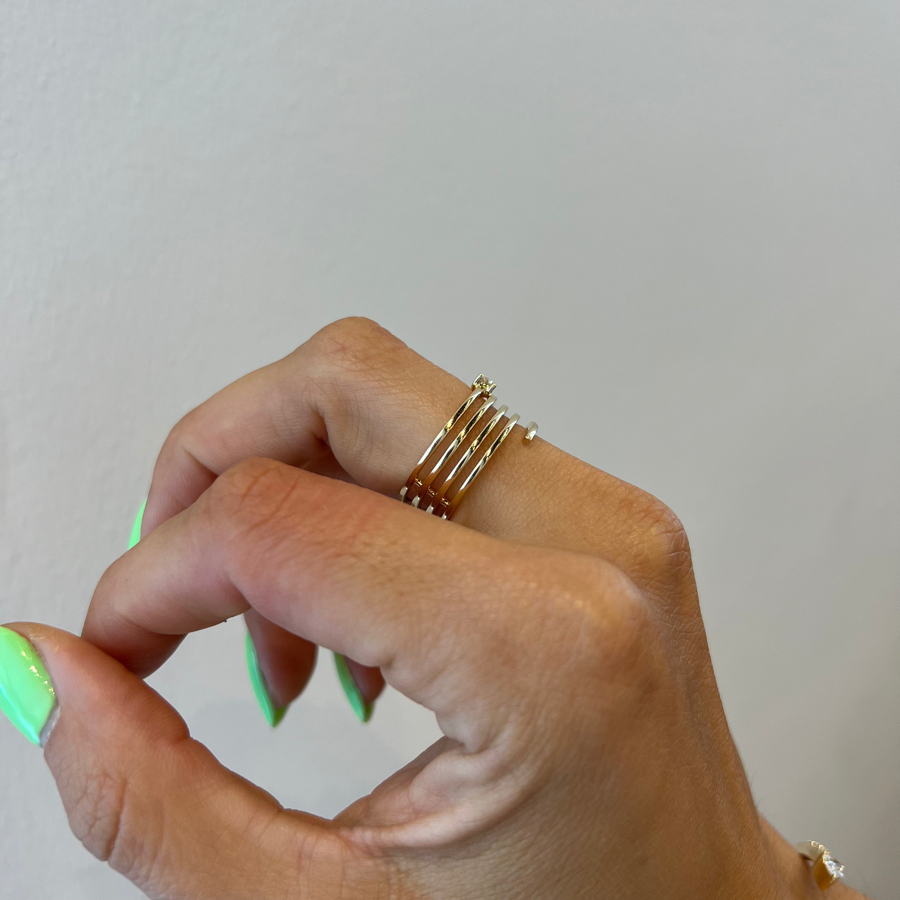 5 Coils Diamond Ring