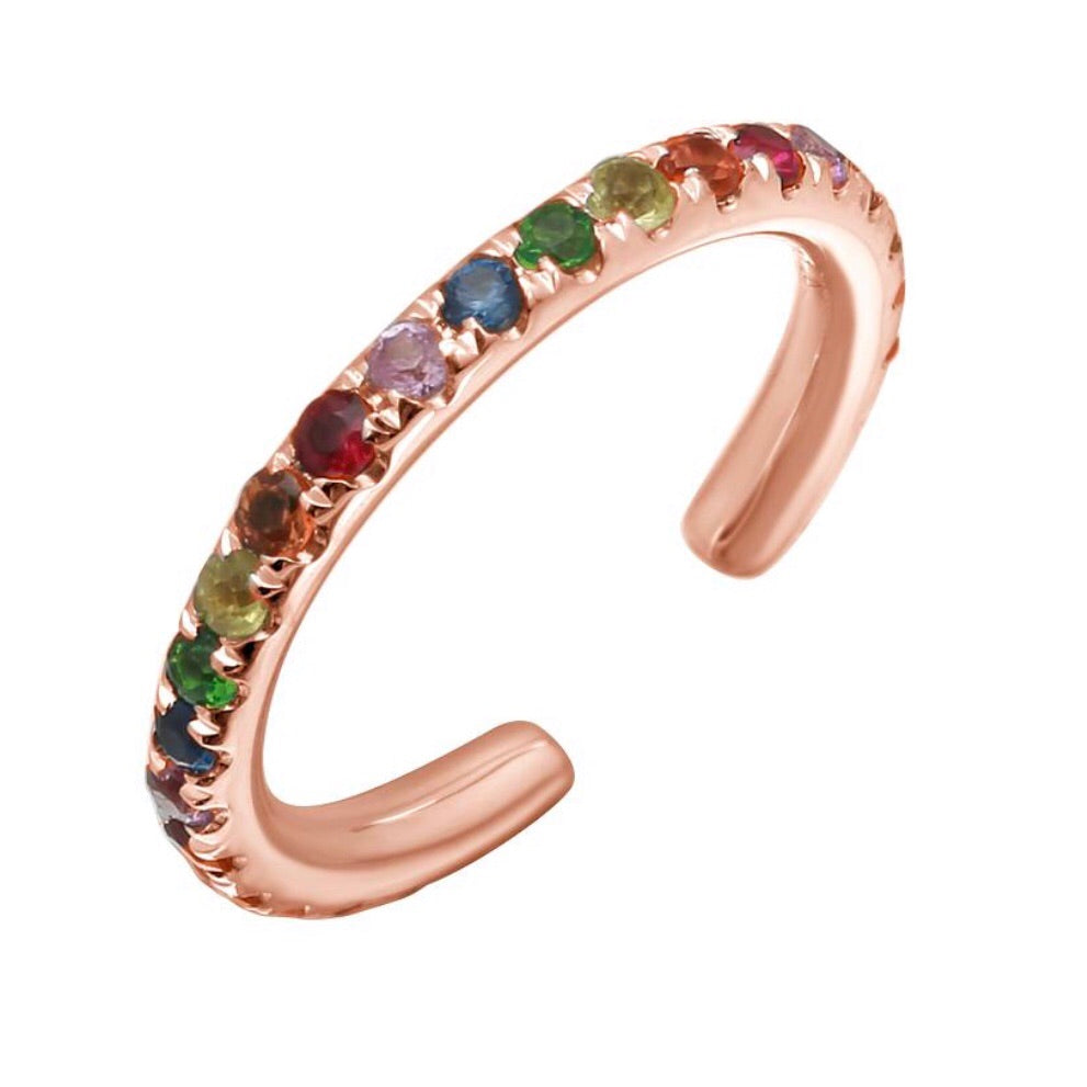 Eternity Rainbow Ear Cuff
