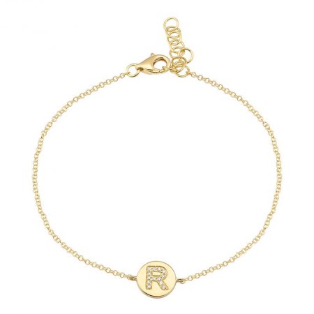 Round Initial Bracelet