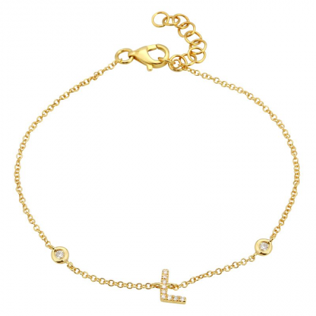 Mini Diamond Initial Bracelet