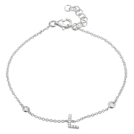 Mini Diamond Initial Bracelet
