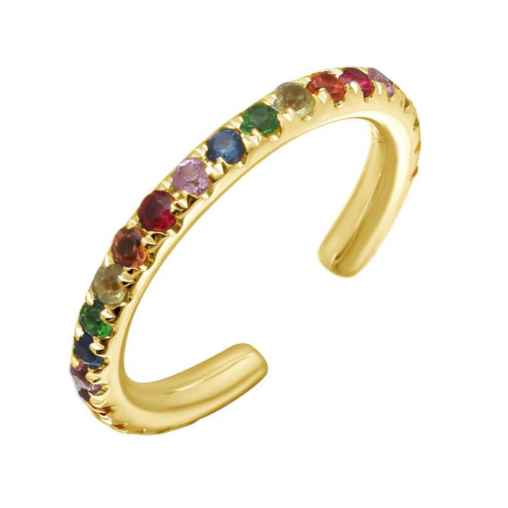 Eternity Rainbow Ear Cuff