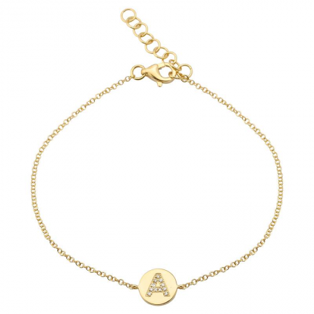 Round Initial Bracelet