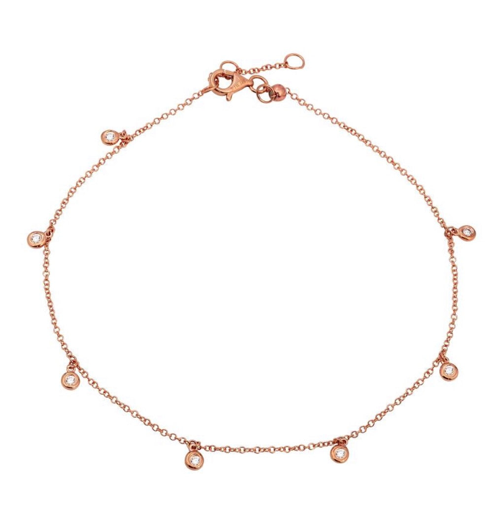 Diamond Bezels Anklet