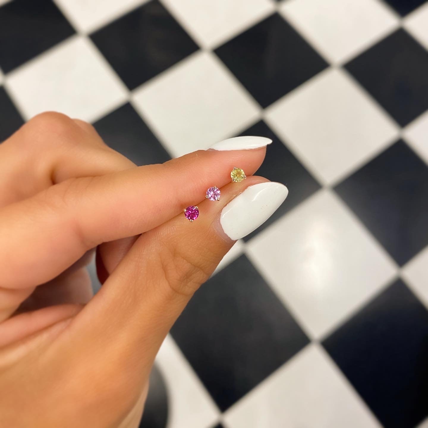 Mini Gemstone Stud