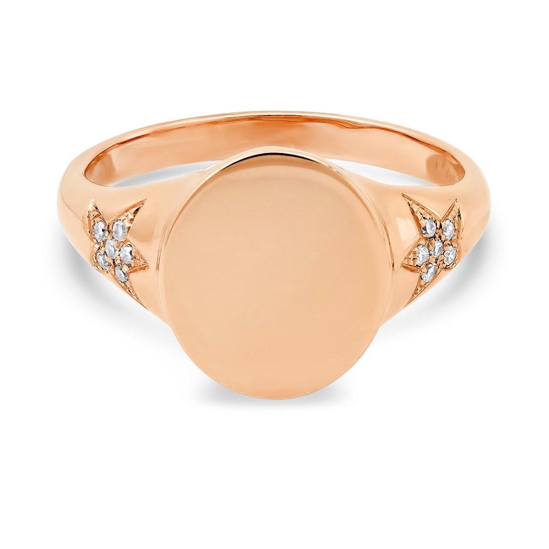 Pavé Stars Signet Ring