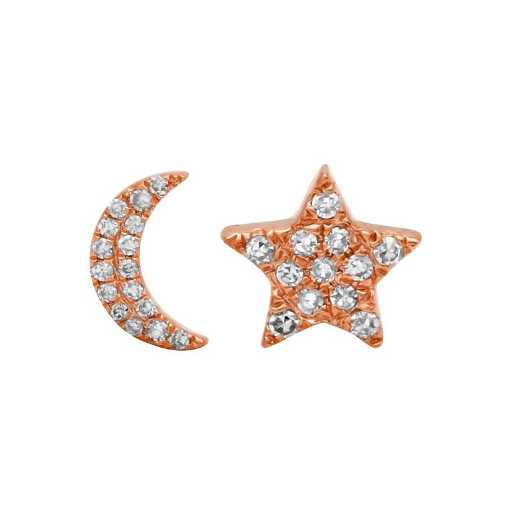 Moon + Star Studs