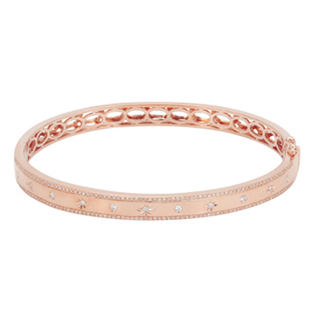 Star + Diamond Patterned Bangle