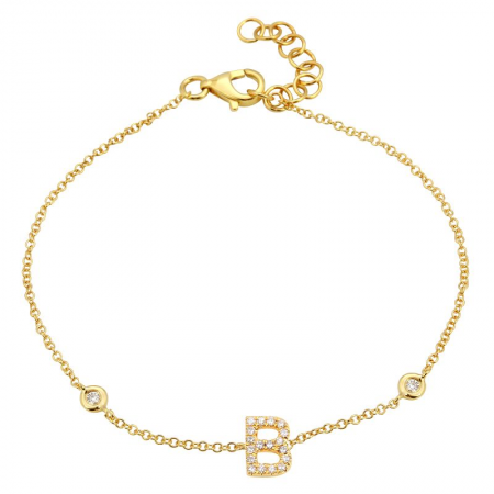 Mini Diamond Initial Bracelet