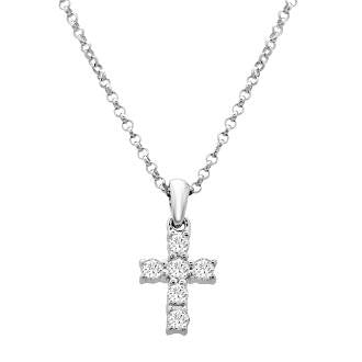 Micro Diamond Cross Necklace